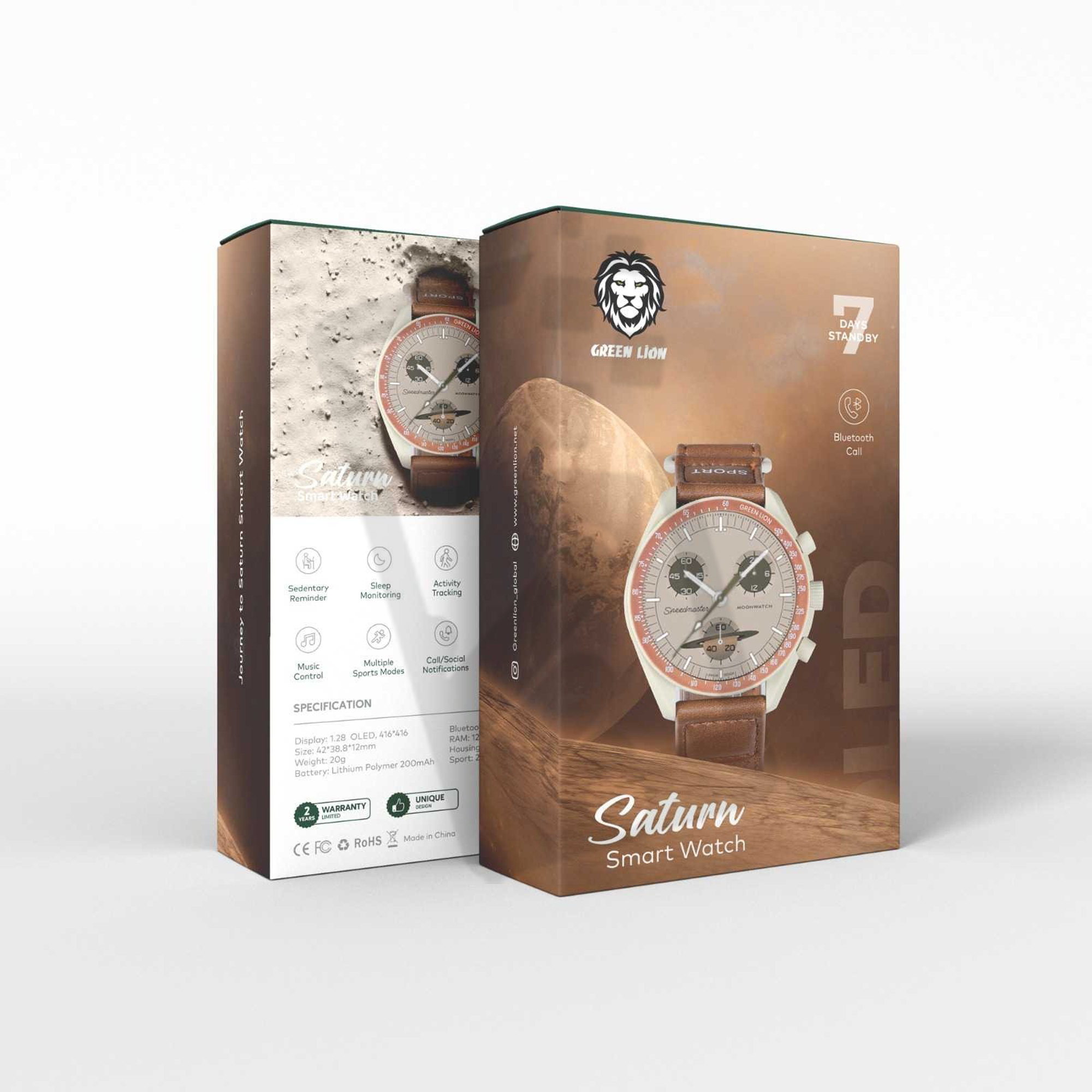 Green Lion Journey Smart Watch - Moon | Saturn - Image 5