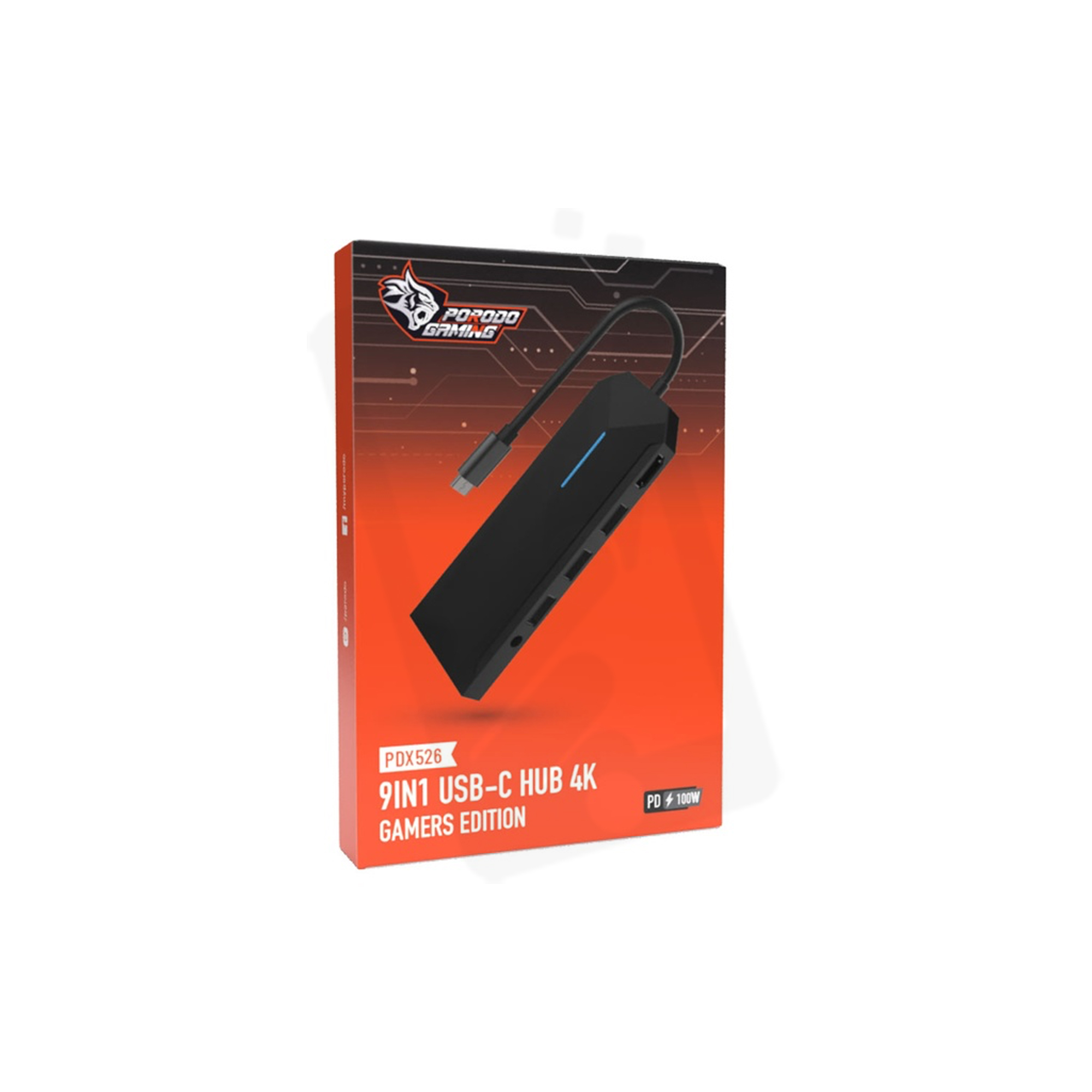 iDealz - Porodo Gaming 9in1 USB-C HUB 4K Gamers Edition
