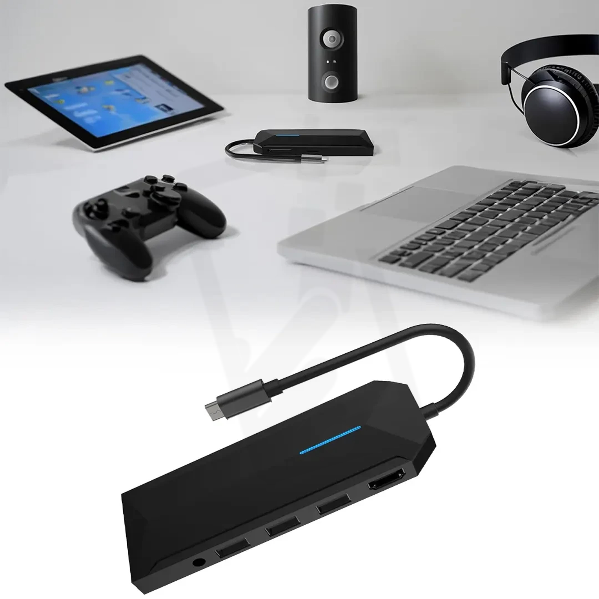 Porodo Gaming 9in1 USB-C HUB 4K Gamers Edition - Image 4