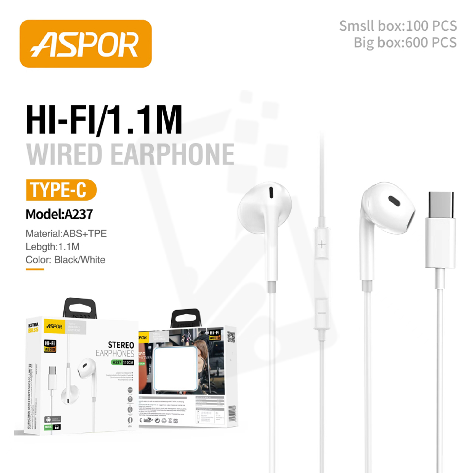 ASPOR STEREO EARPHONES (A237) - Image 5