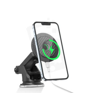 Green Lion Carbon Fiber Magnetic Wireless Car Charger 15W