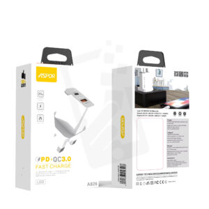 ASPOR (A826) PD + QC 3.0 FAST CHARGE - 20W